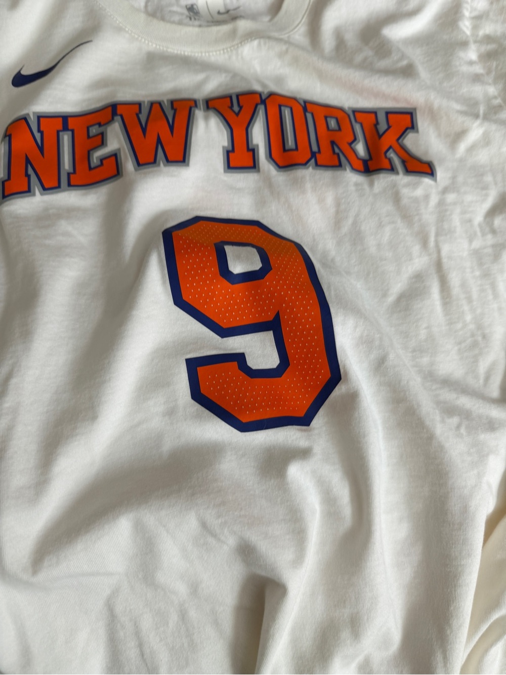 Nike White Crewneck Tee with Subtle Gray Logos